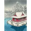 Kuvert 32 datorer/set konst vykort snötryck Boutique Collection Literary Eesthetics Japanese Landscape Postcard Creative Birthday Present