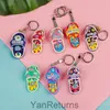 Mini slipper keychain soft ceramic keychain bag pendant Korean version doll car keyring gift
