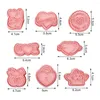 Baking Moulds 8Pcs Happy Valentine's Day Cookie Cutter Set Cartoon LOVE Heart Envelope Biscuit Fondant Embosser Stamp Mold DIY Cake