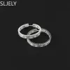 Ohrringe Sljely Fashion S925 Sterling Silber Große mittel kleine 3 Größe Liebe Herzähte Ohrringe Frauen Monaco Marke Valentinstag Schmuck Geschenk