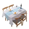 Tapestries Nordic Table Cloth Waterproof Oil Proof Scald Free PEVA Net Red Book Ins Student Tea Mat Art