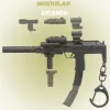 Verktyg Tacwar Airsoft MP7 Form Keychain, Mini Gun Key Chain Accessories, Tactical Gun Model Key Ring, Cool Keychains Gift for Men