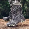 Botas camuflagem botas militares FourSeason Training Universal Treinamento Água Botas Táticas Tactical Sapatos de Combate ao Ar Livre Botagem de Caça de Homem