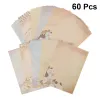 Paper 60 Sztuk Vintage Papier Do Pisania Styl Ludowy Karteczki Do Notowania List Papier Papeterii Dla Home Office Szkolnya4 Rozmiar（mi