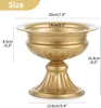 Vases Nuptio Gold For Centerpieces Wedding - 10 Pcs 6.5in Height Metal Urn Planter Elegant