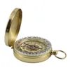 Outdoor Gadgets Gold Color Portable Compass Cam Hiking Pocket Brass Copper Luminous Navigation With Noctilucence Displa Drop Delivery Dhvok