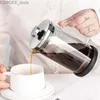 Coffee Makers 350/600/800ML French press tank with filter heat-resistant borosilicate glass coffee machine cold boiled tea milk foam foam 1000ML Y240403