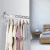 Hängkläder som viks 6 hål inomhusutrymme för att spara torkställ tvättförvaring leveranser väggmonterat rostfritt stål