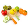 Кухни играют в еду 11 стилей деревянная симуляция морковная кухня серия серии вырезанных фруктов и овощей барбекю детского образовательного игрового дома Toys 2443