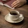 Tassen Japaner Retro zarte Keramik hochwertige Büro Kaffeetasse und Untertassen -Set Haus verwenden Nachmittagstee Dessert Gericht