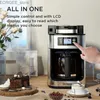 Kaffestillverkare Petrus Automatisk kaffemaskin Dropp Kaffemaskin Rostfritt stål 10 kopp kaffemaskin Inbyggd kvarn Y240403