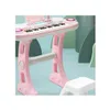 Piano de taille moyenne 37 touches avec microphone et chaise piano électronique pour enfants débutant instrument polyvalent piano à domicile 240327