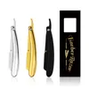 2024 Män rakar Barberverktyg Hår Razor Black Folding Shaver Knife rostfritt stål Straight Razor Bargaria Holder Gift1. Barberverktyg rak rakkniv