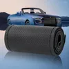 Lenkradabdeckungen 38 cm Anti-Rutsch-Flechten-Abdeckung PU-Lederschutz mit Nadelfäden handgepackte Nicht-Rutsch-Auto-Innenräume