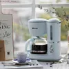 Koffiezetapparaten 550W Elektrisch semi -uitontwikkeling Small Coffee Machine 600 ml glazen pot druppel irrigatie ontwerp 5 kopjes huishouden Amerikaans druppel irrigatie koffiezetapparaat Y24