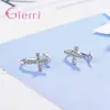 Boucles d'oreilles cerceaux Korea Style Cross 925 STERLING Silver Luxury Charming Ear Clip Design Fashion Femmes Bridal Wedding Engagement