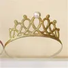 8pcs/lote crianças tiaras pérolas de cabeça coroa bandas de cabelo coloridas nascidas de cabelos brilhantes fofos para festa de aniversário 240325