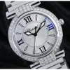 Ny 28mm Imperiale Series Quartz Backset Diamond Women's Watch Luxury 729132