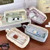 Storage Bags Transparent Pencil Case Large Capacity Pen Estuches Escolares Kalemlik Astuccio Kawaii Japanese Stationery Trousse Cute Bag