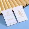 Koperty 100pcs Card Business Card wysokiej jakości karta Folia Złota podwójna drukowanie wizytówki z podziękowaniami 500G 90x54mm