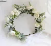 Bröllop garland krans krona headpieces handgjorda blommor tiara hårband hårtillbehör för kvinnor brud brudtärnor flickor hav3536437