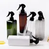 Opslagflessen 12 stuks 500 ml lege vierkante plastic fles met trekkerspuit cosmetische container gekleurde PET-parfum waterverpakking