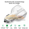 Car Charger Mti-Function Smart Type C Fast Charge Mti-Usb Qc3.0 New Pd Chargers White Portable Three Ports Charging Motive Electronics Otsxa