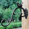 Hooks Backyard Decorations Decorative Hanging Hook Flower Pot Stand Bird Feeder Wall Cast Iron Mount