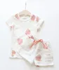 2pc Casual Kids Clothing Baby Girls Kleidung Sets Sommer Herz gedrucktes Mädchen Tops Shirts Shorts Anzüge Kinder039s Kleidung 7855078