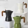 Makerzy kawy podwójne zawory Moka może espresso maszyna kubańska kuchenna kuchenna ekstrakcja kawa 100 ml akcesoria do kawy na zewnątrz Y240403