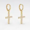 Hoop Earrings Elegant Cross Hook Religious Style Personality Accessories Pendant For Women Men Dinner Party Jewelry 4 Pair