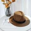 Beretti Cappello da sole Summer Beach For Men pieghevoli da viaggio floppy confezionabile staw Solid largo brim panama