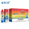 Utco tornado digitale 15000 puffs vape wegwerp e sigaretten 28 ml voorgevulde pod 850 mAh oplaadbaar 2% 5% puff 15k luchtstroom verstelbaar slim scherm originele pen