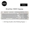 Teclados 108 key abnt2 layout brasil twey tout oem configuração abs teclado teclado mecânico lente dupla luz de fundo tampa mínima cobertura 2404