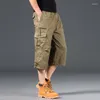 Herren Shorts Cotton Thin Sports Hartlebend Multipocket Cropped Hosen