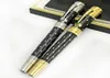 Yamalang Limited Edition Elizabeth Roller Ball Pens Black and Golden Silver Engrave Fountain med Diamond Inlay Cap3443357