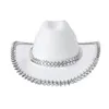 Baskar Sparkling Cowboy Hats Studded Nitets för Bachelorette Party Hat Actor Actress