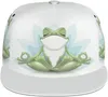 Шаровые шапки йога лягушка Frog Frame Flat illce Hat Hate Unisex Snapback Baseball Cap Hip Hop Visor Blank Регулируемый черный