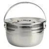 Bols pot camping en acier inoxydable cuisinage de cuisson à la cuisine