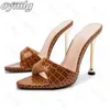 Chaussures habillées sandales pour femmes SALLES SNAPE IMPRESSION SOUTAGE MULES MULES HEURS TOUPS FLIPS TOE TOE SULDER