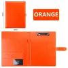 Padfolio Business A4 Portfolio Padfolio PU Leather File Folder Document Pockets Card Holder Magnetic Writing Notepad Clipboard