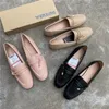 Casual Shoes Pink Leather Women's Wide Fit Comfortable Flat Ladies Soft Loafers 2024 Spring Basic Slip On Massasins Driving Flats EU41