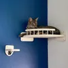 4 stycken kattväggmonterade hyllor Set hörnobservationsplattform med liten hoppning för kattunge klättring och sover 240320