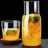 Wine Glasses Water Carafe With Tumbler Glass Cold Bottle Cup Set Large Capacity Bedside Pitcher High-Temperature