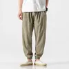 Men's Pants Japanese Casual Chinese Style Bloomers Linen Cotton And Harem Leggings