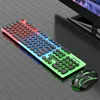 Oświetlenie klawiatury Oświetlenie USB Klawiatura Laptop Laptop Luminous Mysz Mysz Set Office Gaming Klawiatura Mousel2404