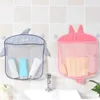 Sacs de rangement 1pcs dessin animé mur suspendu salle de bain en tricot en maille nette bébé toys toys shampooing organisateur contenant