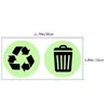 Fonds d'écran Création Corbelle peut logo Luminous Sticker Recyclage Autocollants Autoute de décalage Garbage Étiquettes de recyclage
