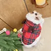 Dog Apparel Clothing Pet Autumn/Winter Teddy Plush Hooded Cloak Small Cat Christmas Puppy Clothes Designer