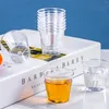 Engångskoppar sugrör 100 st mini Clear Plastic Party S Glasögon Jelly Tumblers Födelsedag Kök Tillbehör Gobbelet Plastik 2024